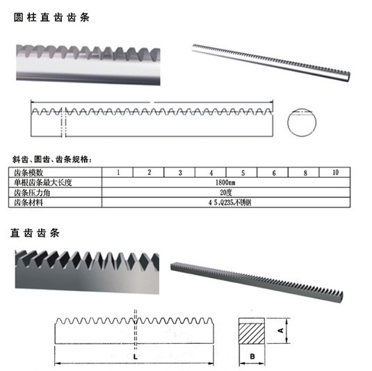 直齿齿条加工